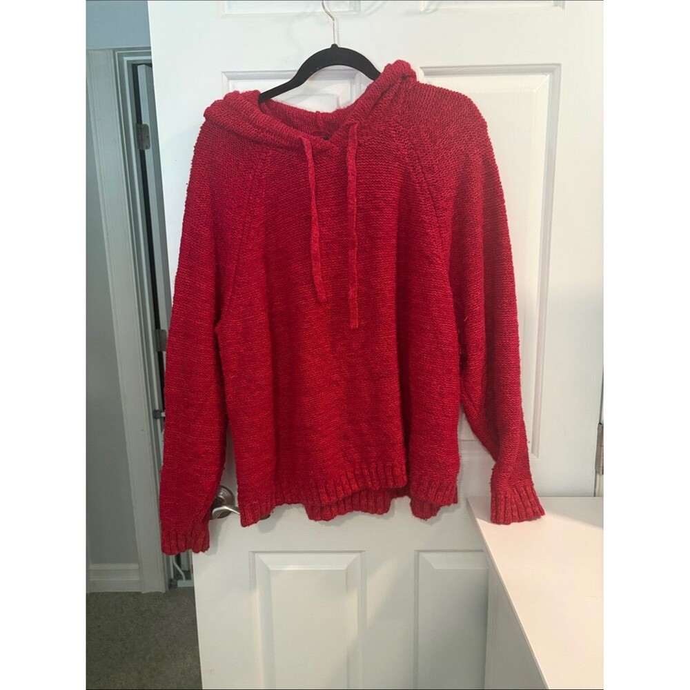 torrid Red Hooded Knit Sweater
